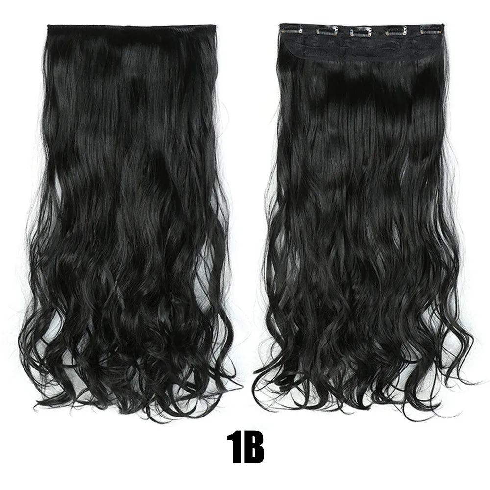 Women's big wavy long curly hair extensions, naturally fluffy with no trace, high temperature wire, picture colour