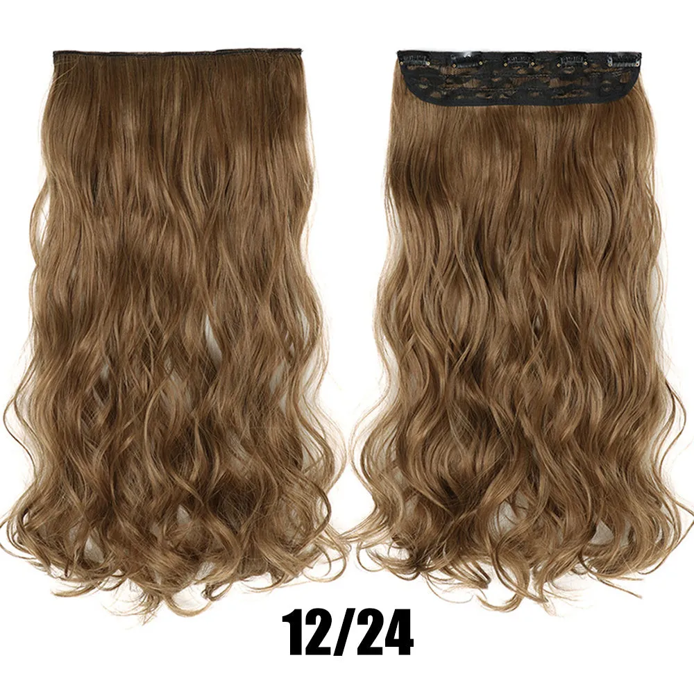Women's big wavy long curly hair extensions, naturally fluffy with no trace, high temperature wire, picture colour