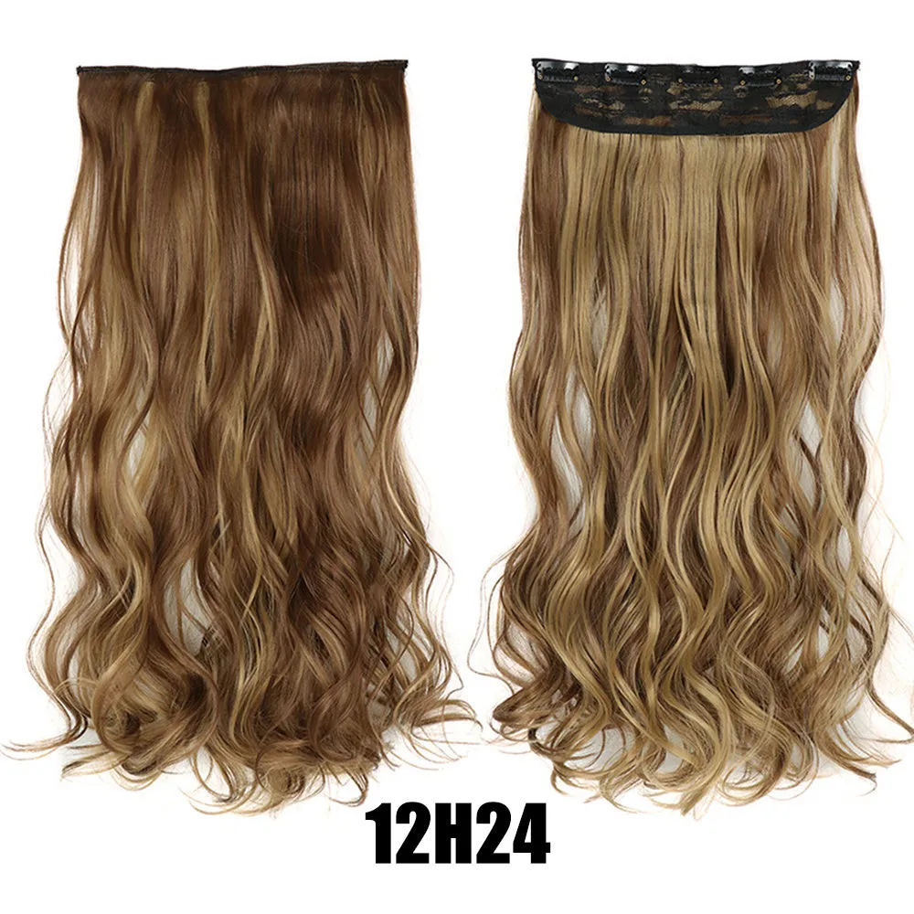 Women's big wavy long curly hair extensions, naturally fluffy with no trace, high temperature wire, picture colour