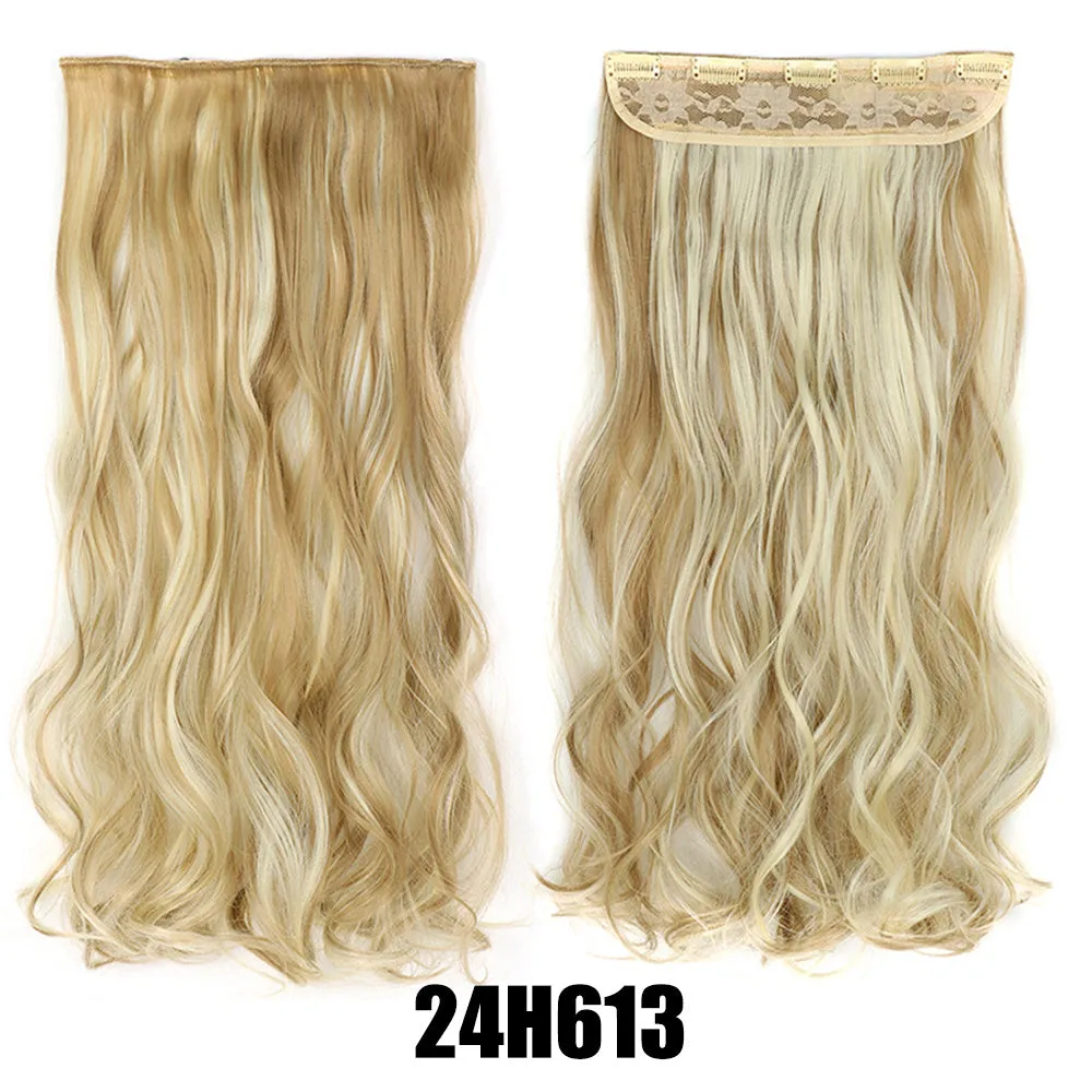 Women's big wavy long curly hair extensions, naturally fluffy with no trace, high temperature wire, picture colour