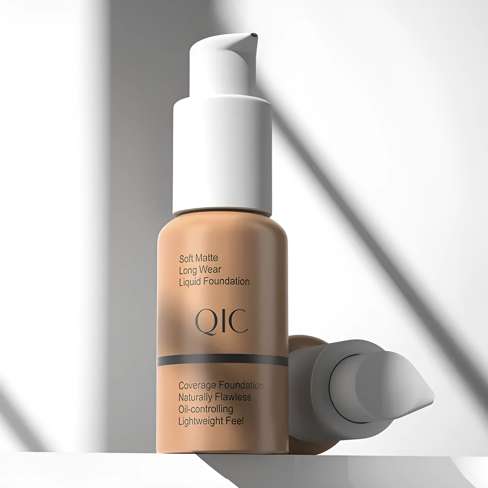 Concealer liquid foundation 30ml in five shades Porcelain Nude Warm Peach Buff Beige Sand for brightening and oil control