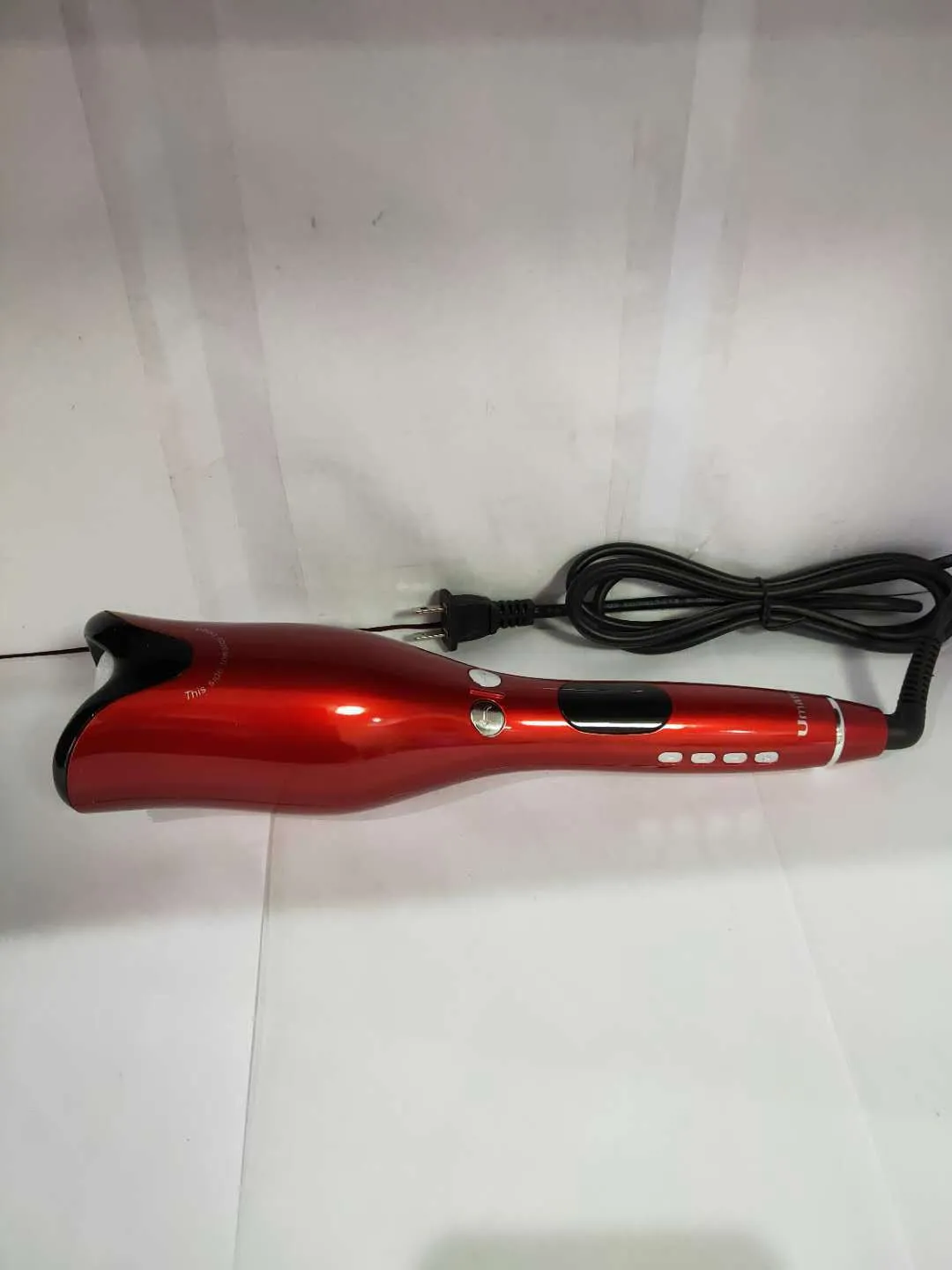 Rose Curler LCD display ceramic curling wand with adjustable temperature 80-210°C in black