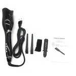 Rose Curler LCD display ceramic curling wand with adjustable temperature 80-210°C in black