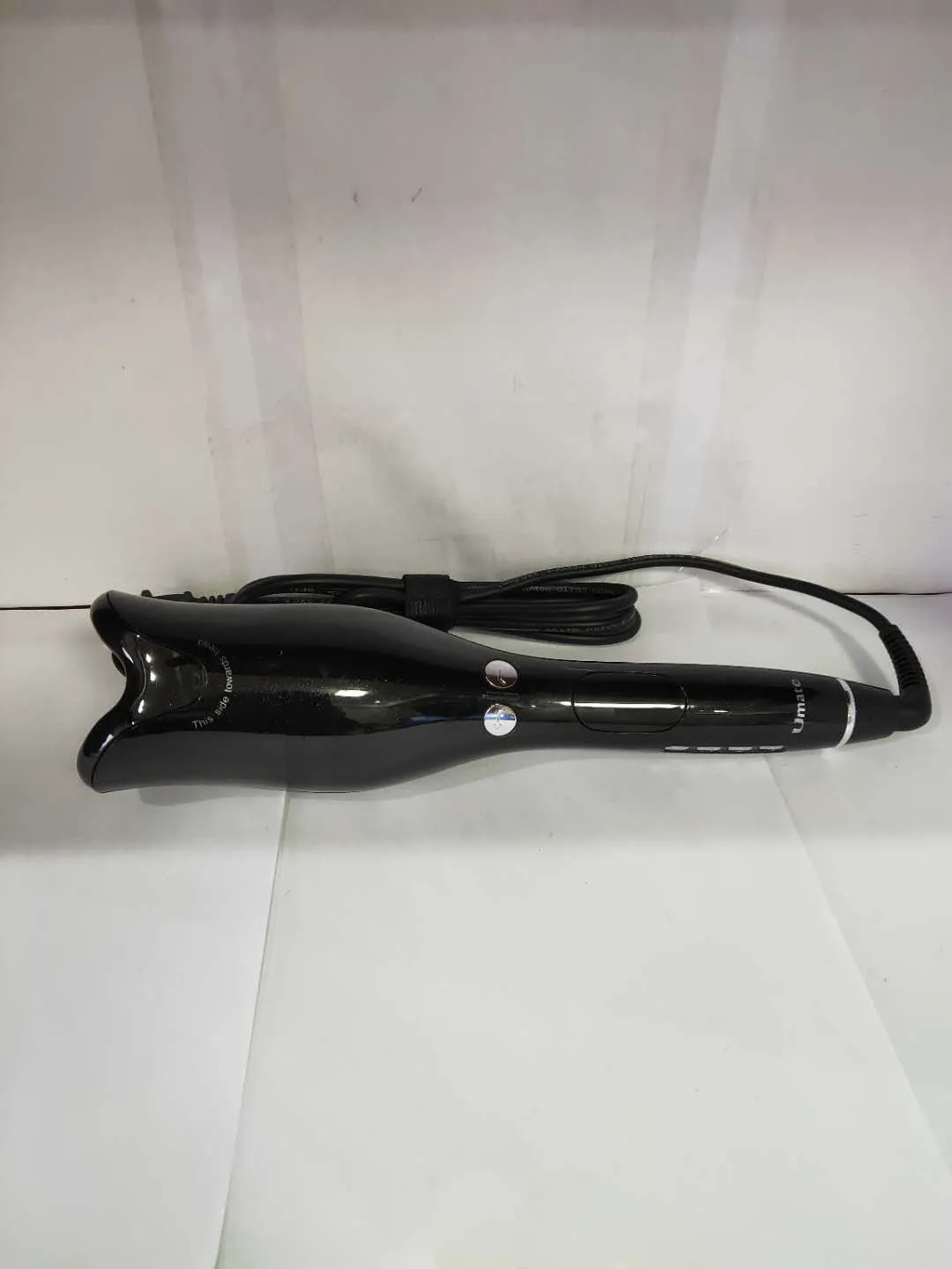 Rose Curler LCD display ceramic curling wand with adjustable temperature 80-210°C in black