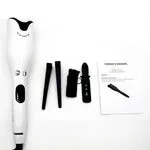 Rose Curler LCD display ceramic curling wand with adjustable temperature 80-210°C in black