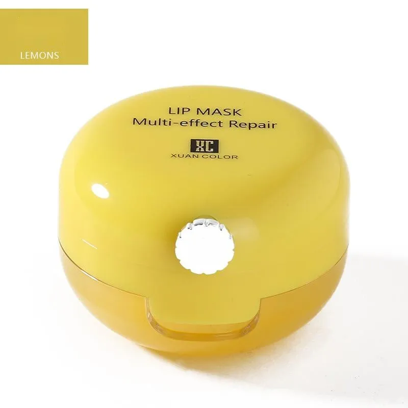 Lip sleeping mask in strawberry flavour with grape seed oil, 13g pot