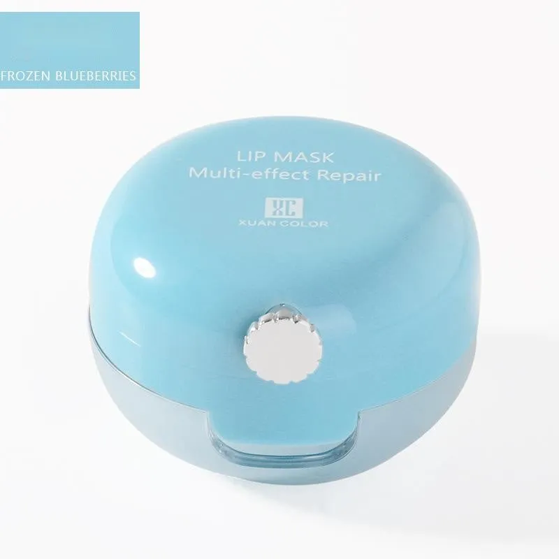 Lip sleeping mask in strawberry flavour with grape seed oil, 13g pot