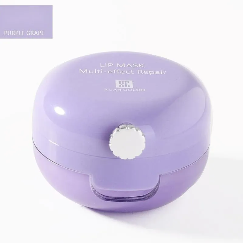 Lip sleeping mask in strawberry flavour with grape seed oil, 13g pot