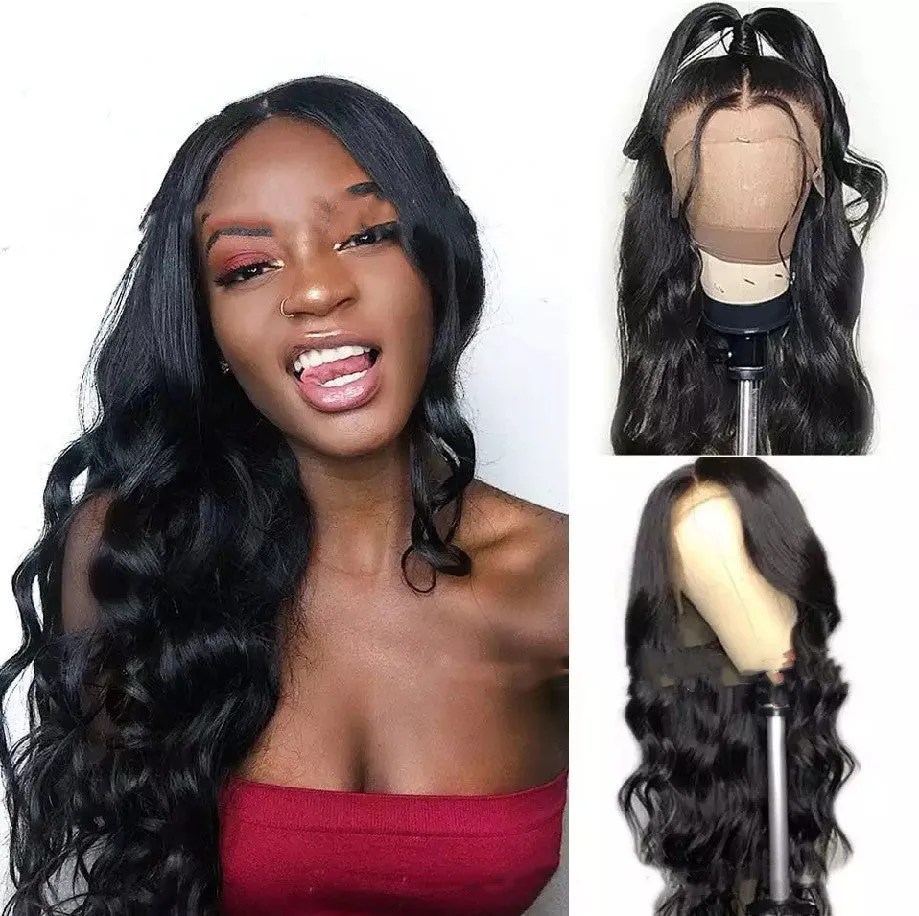 Big black wavy long curly hair wig 70cm with long bangs on mannequin head
