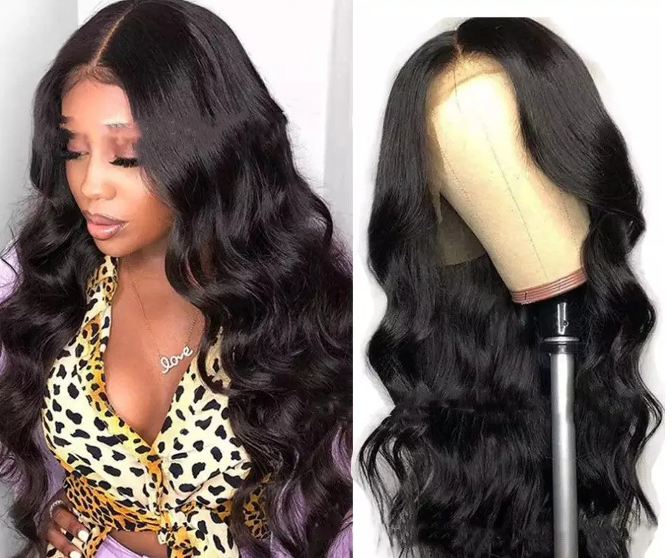 Big black wavy long curly hair wig 70cm with long bangs on mannequin head