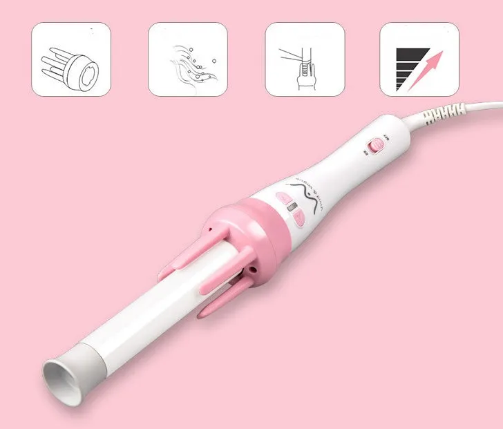 Rotating curling iron with tourmaline ceramic barrel 21-30mm automatic rotation wet dry hair