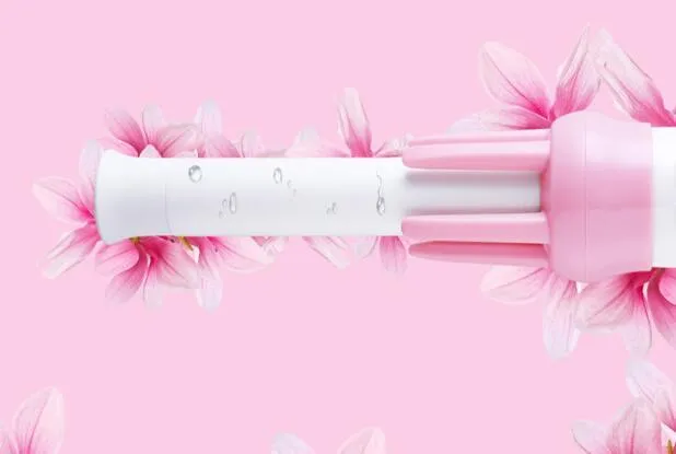 Rotating curling iron with tourmaline ceramic barrel 21-30mm automatic rotation wet dry hair
