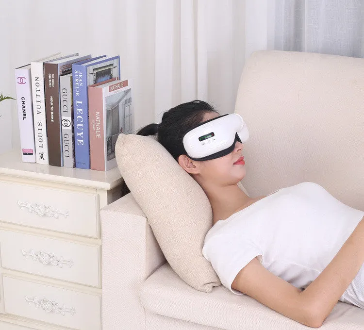 Ruibomei M510 white smart eye massager with air pressure hot compress magnetic massage and wireless Bluetooth