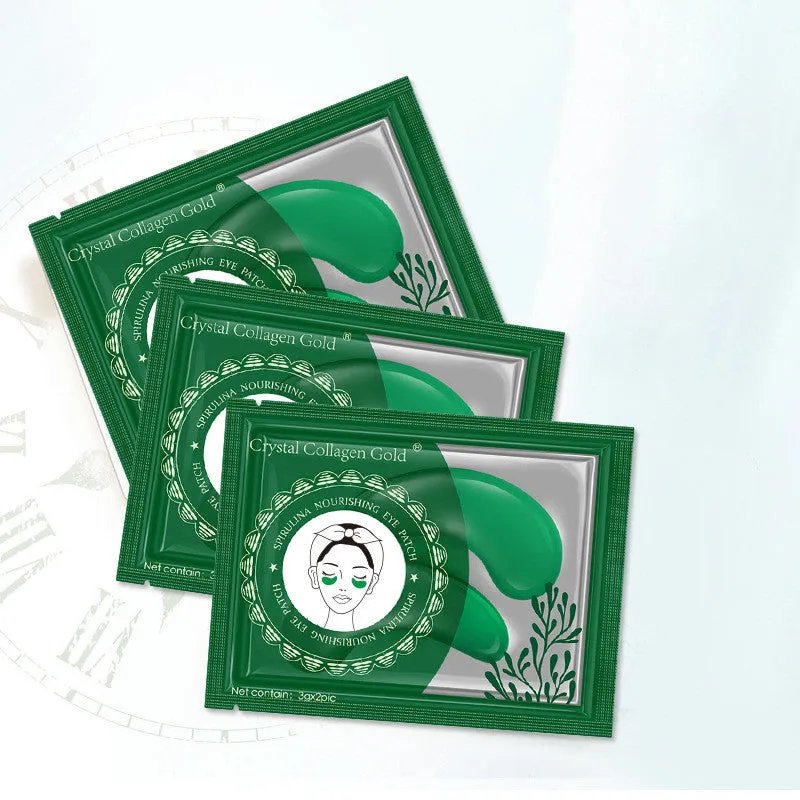 Crystal Collagen gold eye mask sheet in packaging for brightening skin around eyes