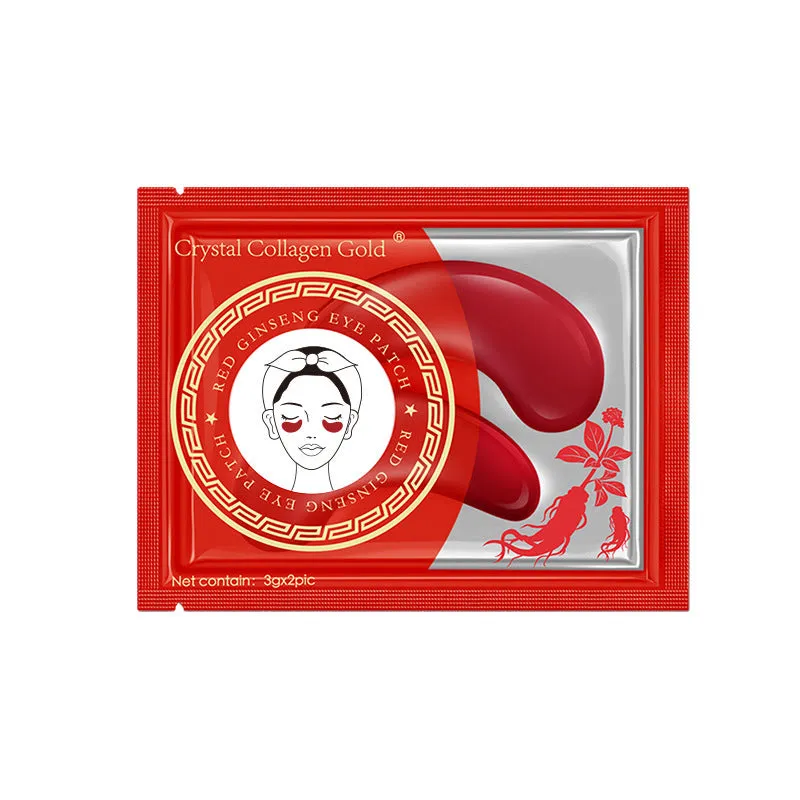 Crystal Collagen gold eye mask sheet in packaging for brightening skin around eyes