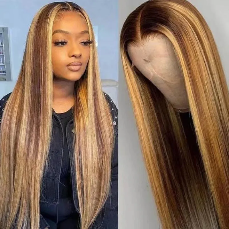 Front lace wig with African black gradient colour and big wave styling in long curly synthetic hair