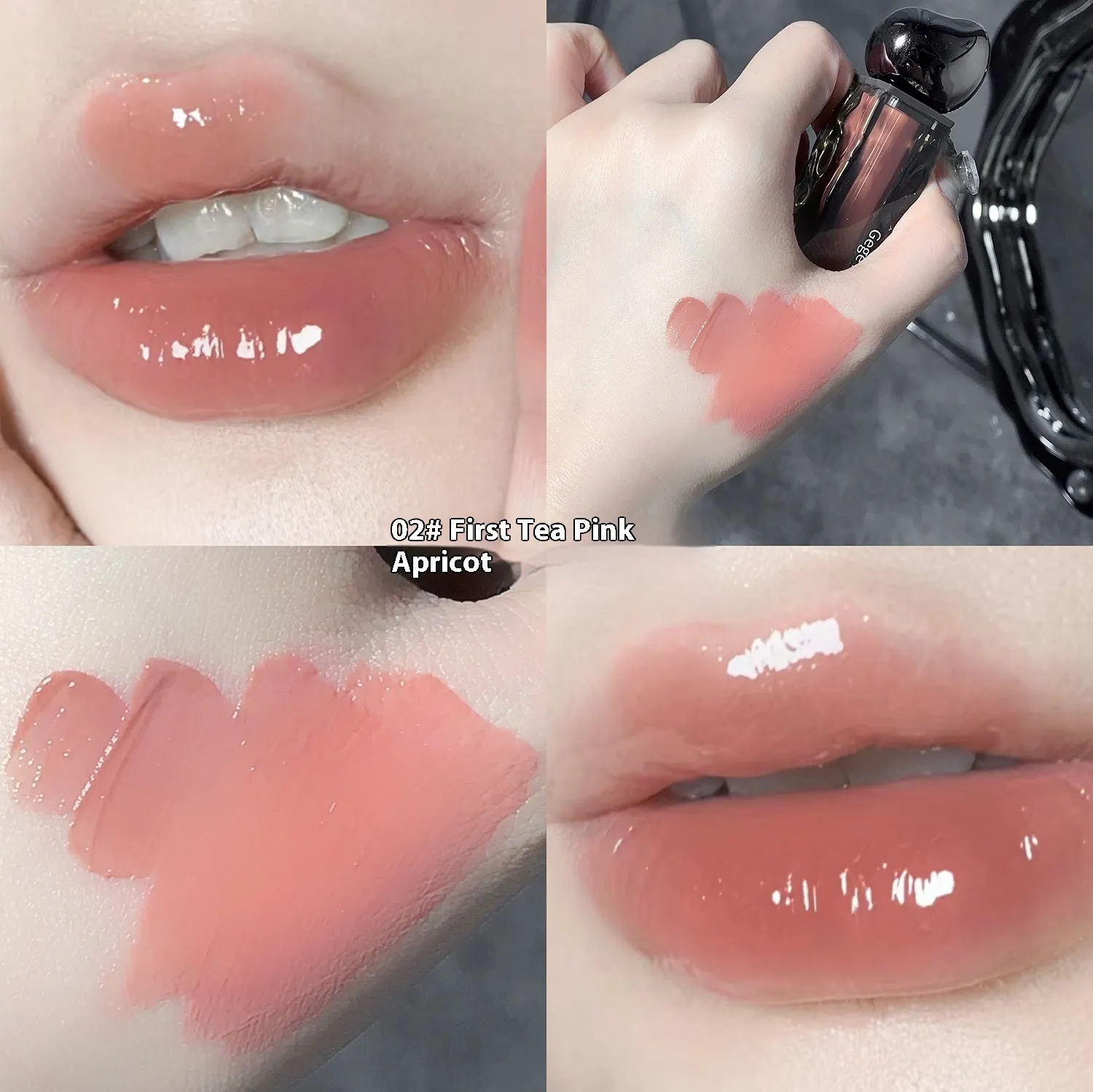 Glacier Lava Lip Lacquer tube with mirror in one of seven colour options