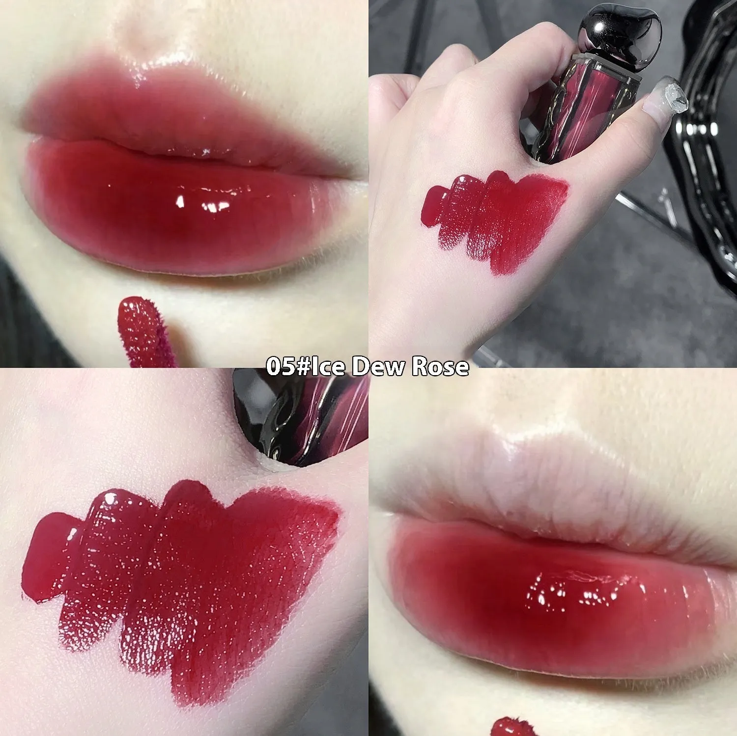 Glacier Lava Lip Lacquer tube with mirror in one of seven colour options