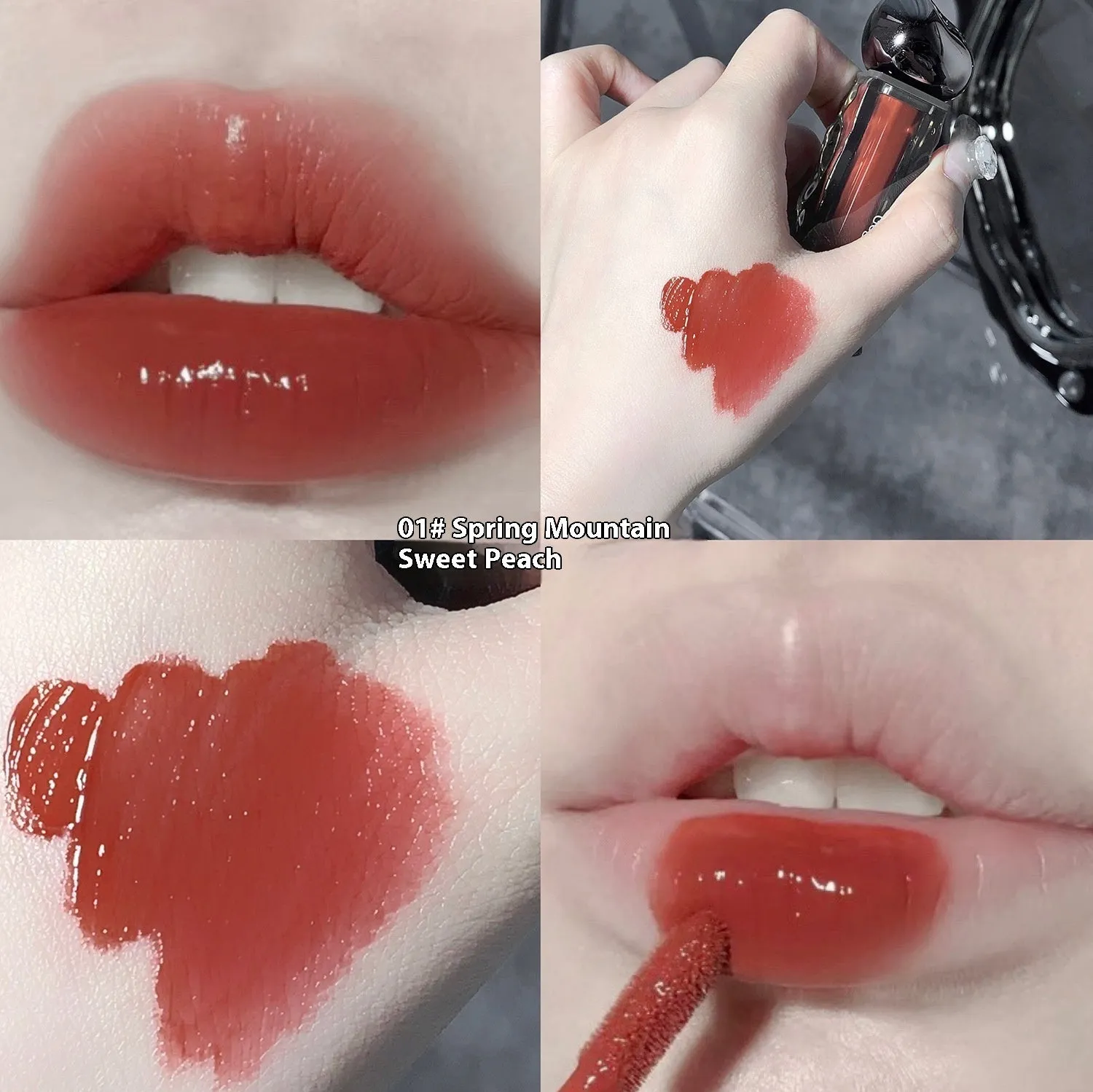 Glacier Lava Lip Lacquer tube with mirror in one of seven colour options