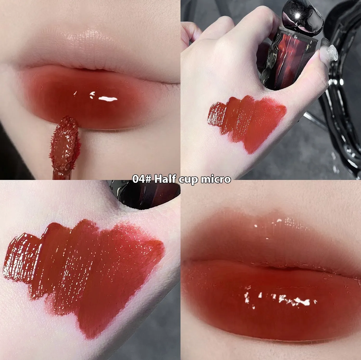 Glacier Lava Lip Lacquer tube with mirror in one of seven colour options
