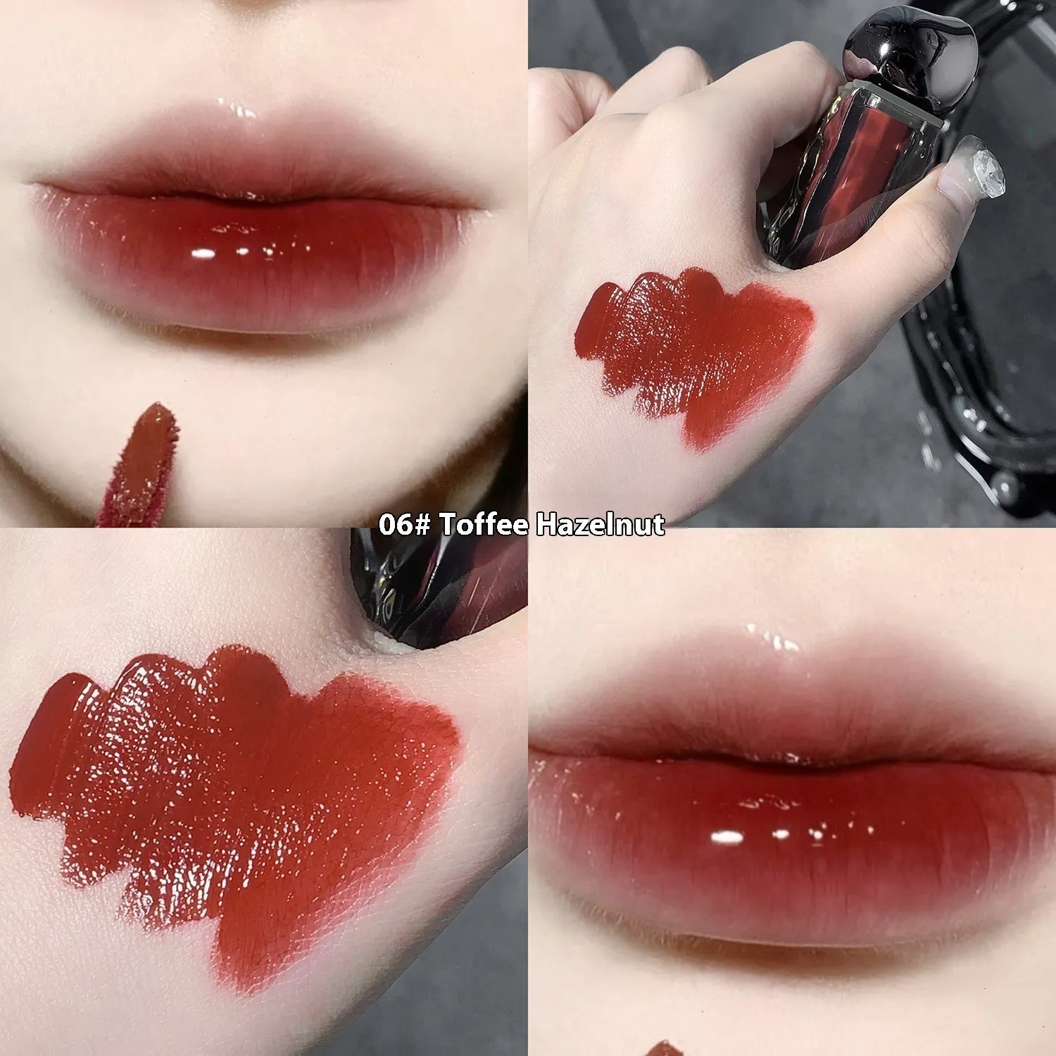 Glacier Lava Lip Lacquer tube with mirror in one of seven colour options