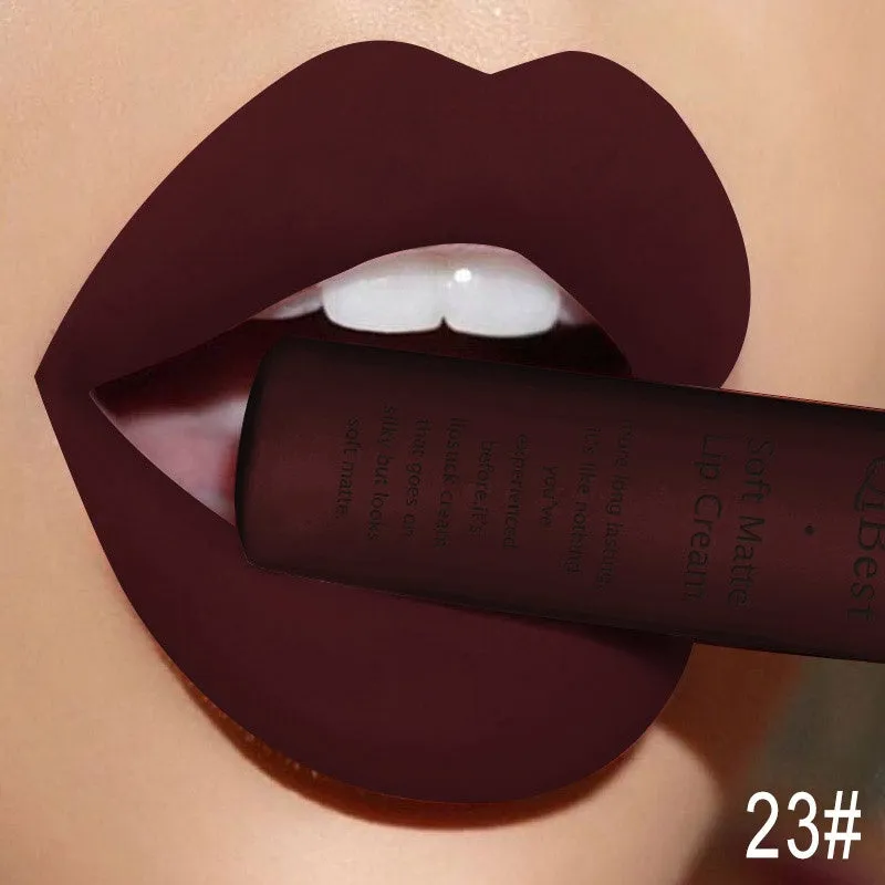 Qibest matte lipstick in a tube with colour label 20g