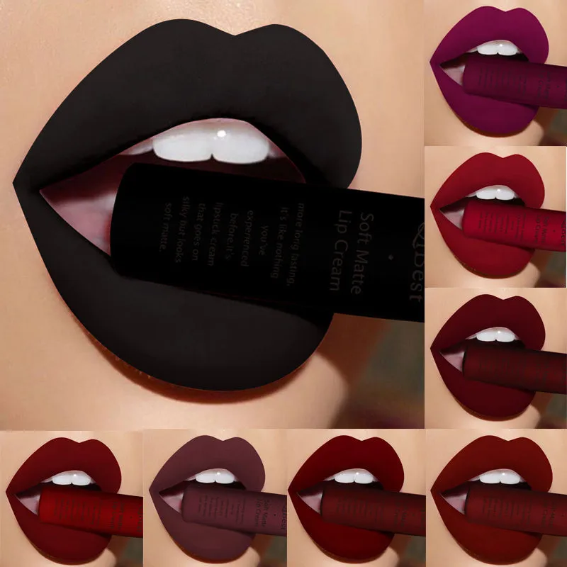 Qibest matte lipstick in a tube with colour label 20g