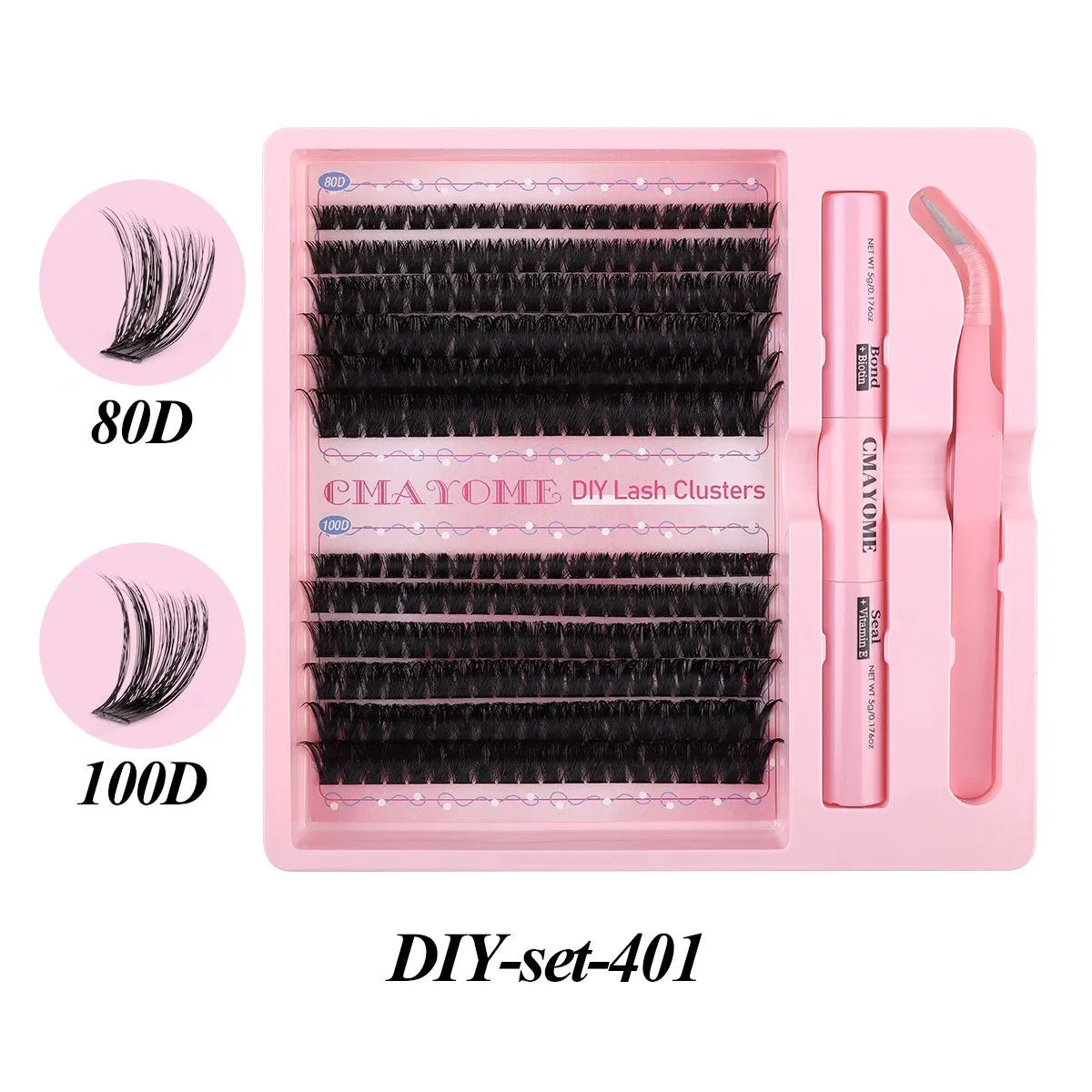 DIY single cluster false eyelashes with artificial fibre construction measuring 15.5cm length