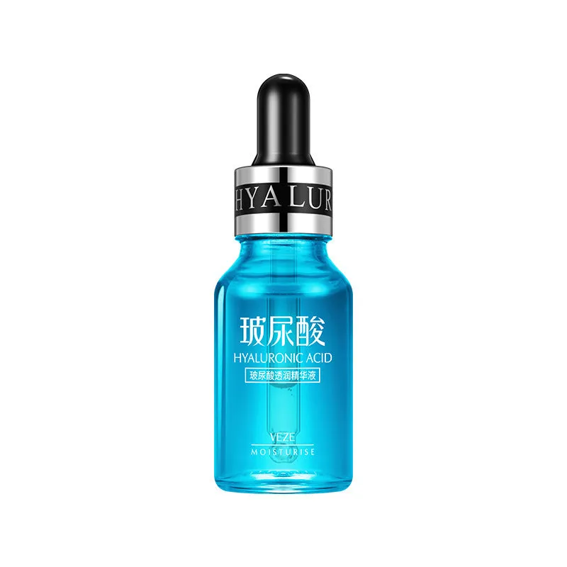 Hyaluronic acid facial essence 15ml bottle with hydrating serum for universal skin types