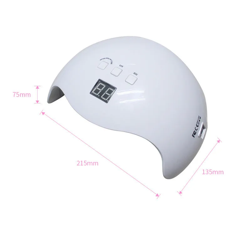 White SUN X9Plus nail phototherapy LED lamp with 21 beads and induction sensor on a desk