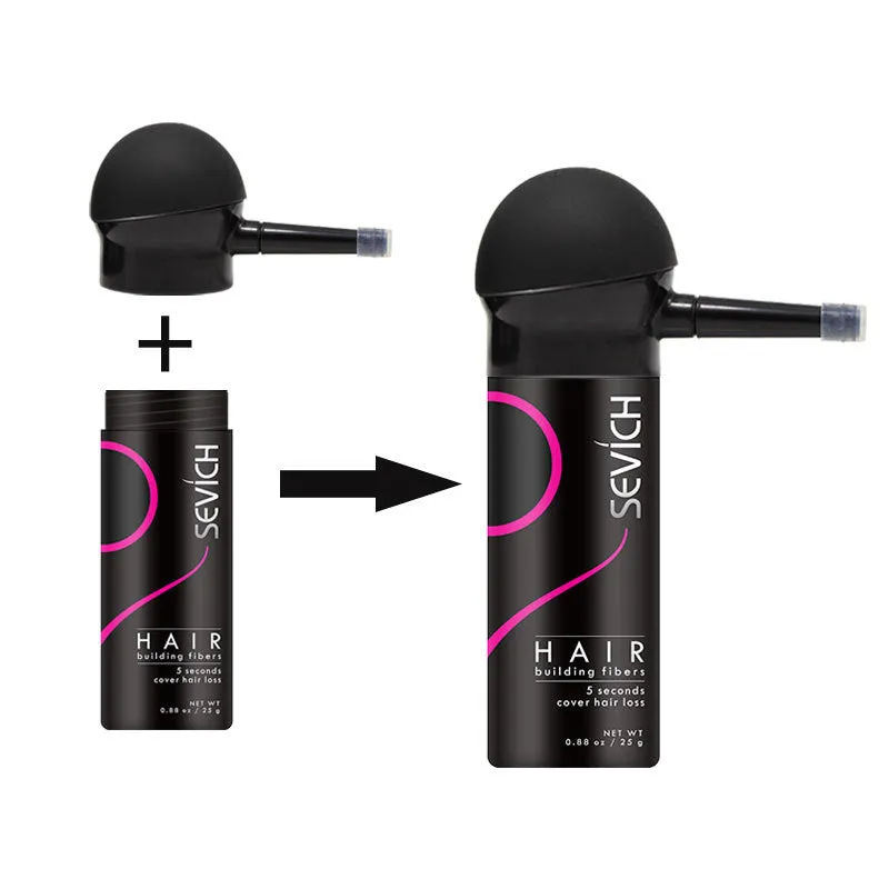 Green hair fiber spray applicator nozzle pump for precise application