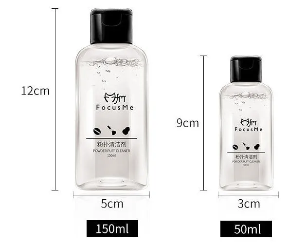 50ml makeup brush cleaning liquid in a compact 9x3x3cm bottle