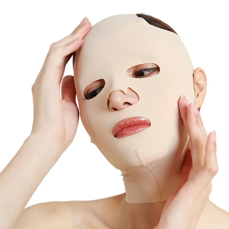 Full face carving mold headgear for skin lifting in skin tone colour one size