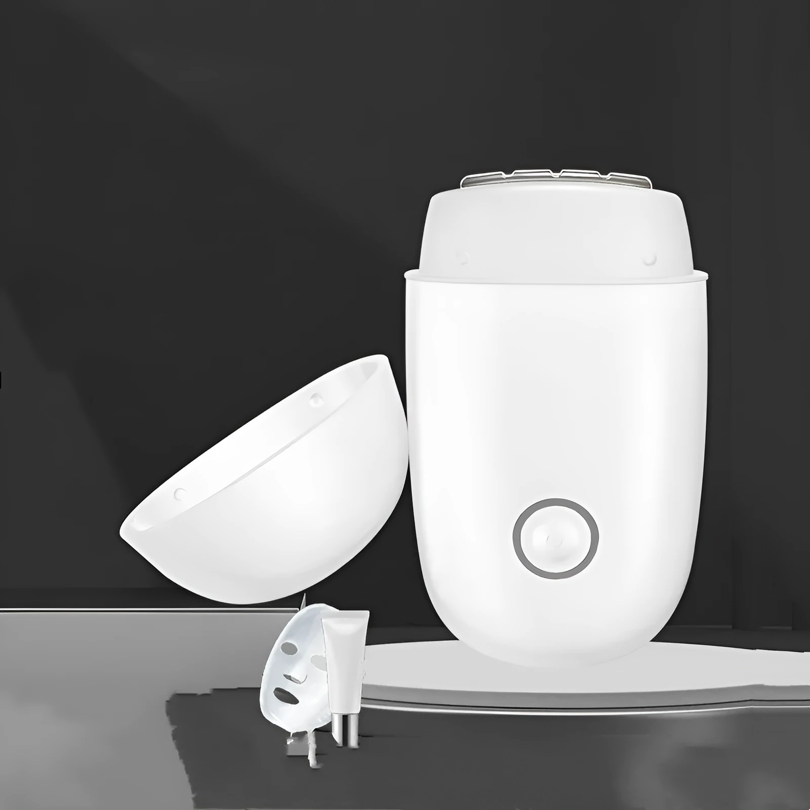 Photon skincare device with infrared and colour light in Pearl White, rechargeable for home use