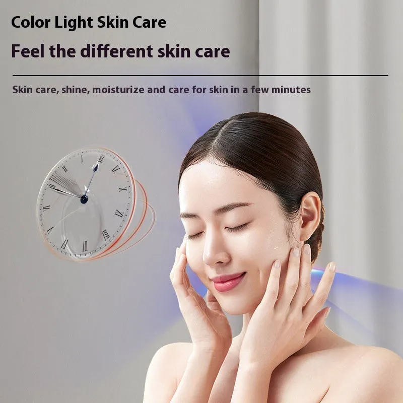 Photon skincare device with infrared and colour light in Pearl White, rechargeable for home use