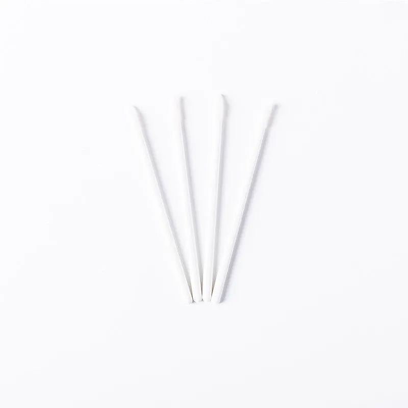 Disposable lip brush stick with flocking head and polypropylene handle in multiple colours
