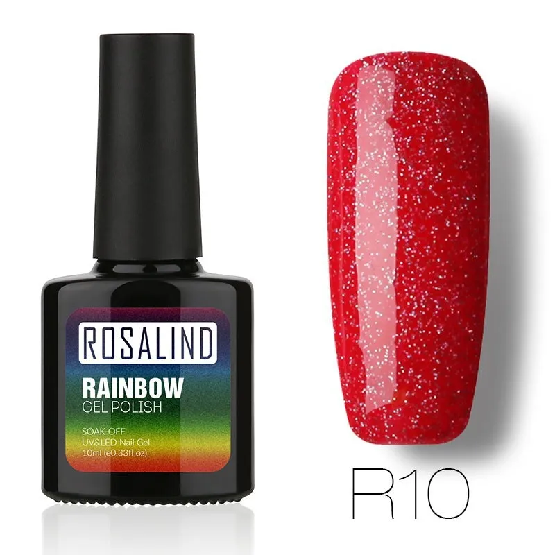 ROSALIND phototherapy gel nail polish RBR series 7.5ml bottle with colour swatches