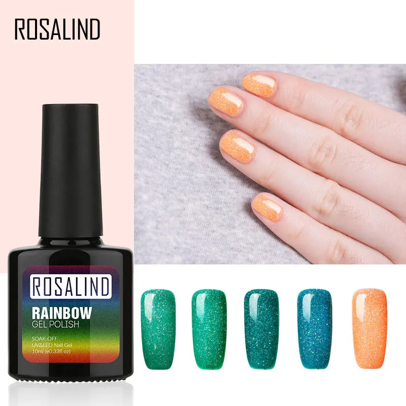 ROSALIND phototherapy gel nail polish RBR series 7.5ml bottle with colour swatches