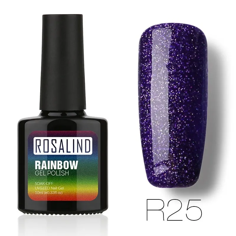 ROSALIND phototherapy gel nail polish RBR series 7.5ml bottle with colour swatches