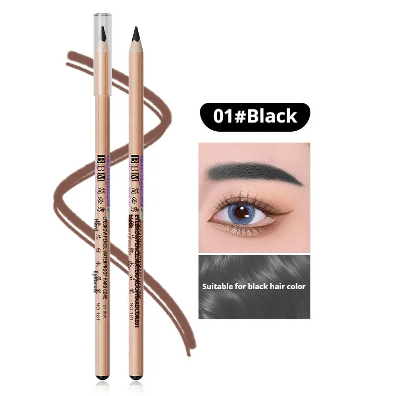 Wild Lines wooden hard core waterproof sweat-proof eyebrow pencil in multiple colour options