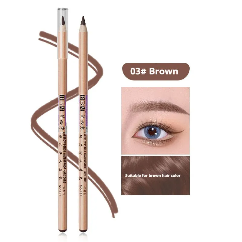 Wild Lines wooden hard core waterproof sweat-proof eyebrow pencil in multiple colour options