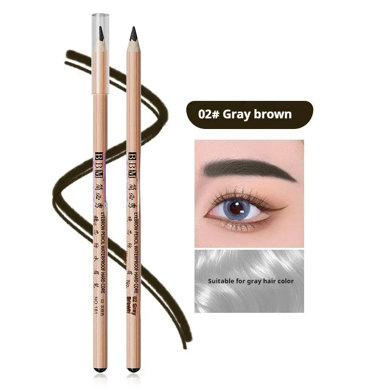 Wild Lines wooden hard core waterproof sweat-proof eyebrow pencil in multiple colour options