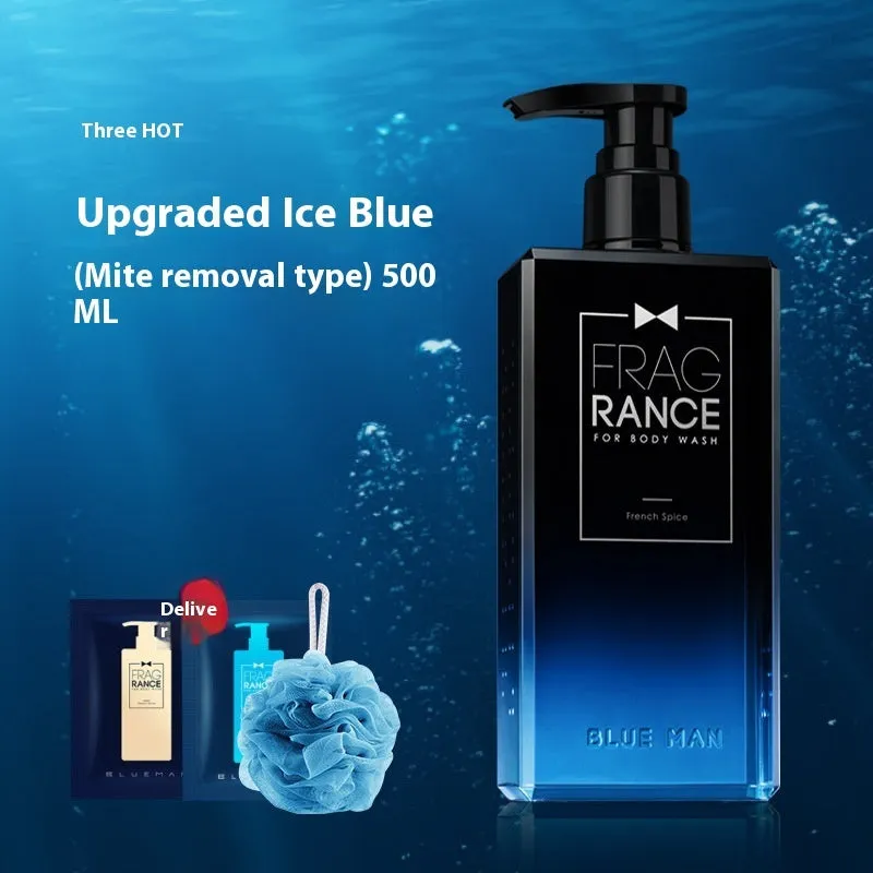 Men's perfume shower gel body moisturizing with loofah test pack and trial kit