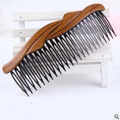 Fashion retro plastic resin hair comb in Korean style for women, available in multiple colours
