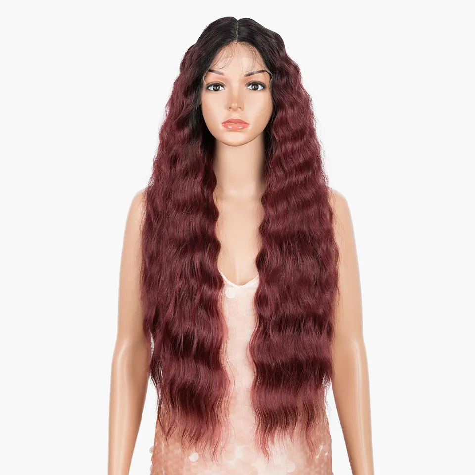 Women's long curly wig 30 inches high temperature silk chemical fibre in colour TT1B-30 for any face type