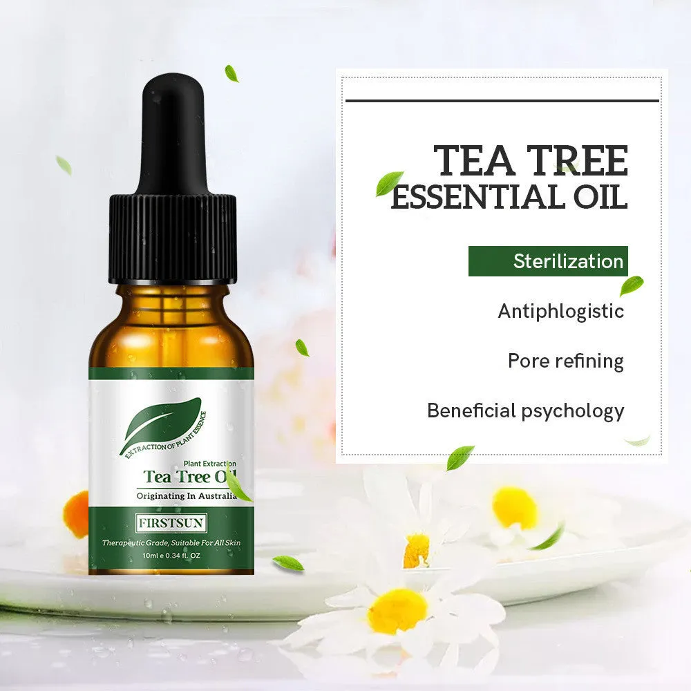 Firstsun Tea Tree Essential Oil 10ML bottle for face moisturising, water-based formula with tea tree
