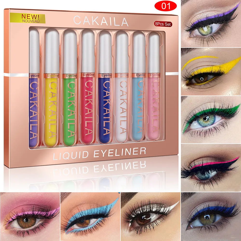 CAKAILA Kakaila 8-color liquid eyeliner set with style options 01, 02, 03 in colour classifications