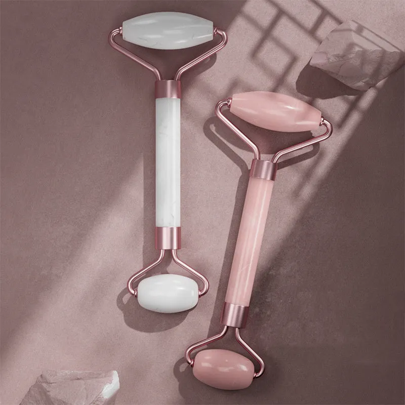Scraping roll massager set with double-headed roller and scraping board in multiple colours for facial and body massage