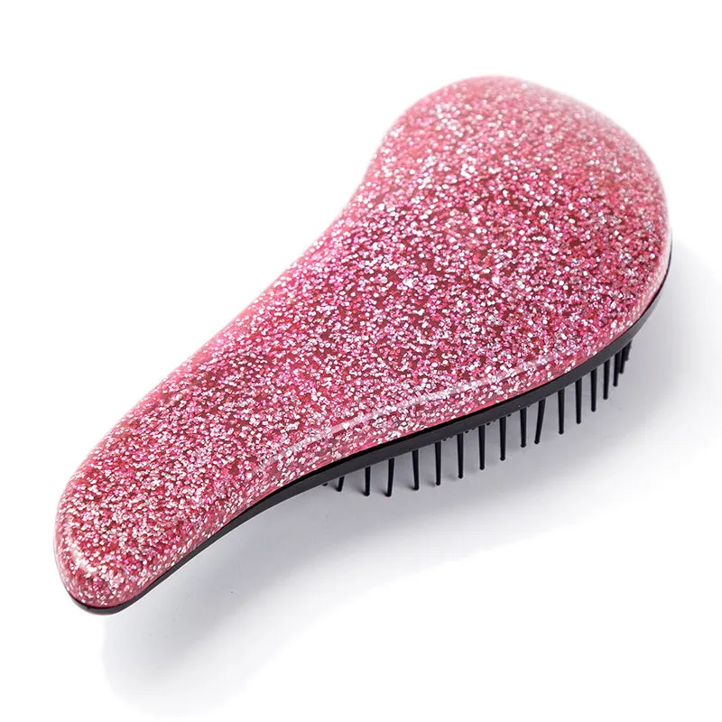 Massage comb anti-static hair brush for all hair types, 14.5cm, in purple