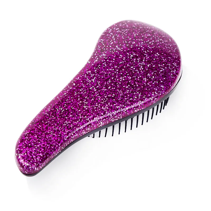 Massage comb anti-static hair brush for all hair types, 14.5cm, in purple